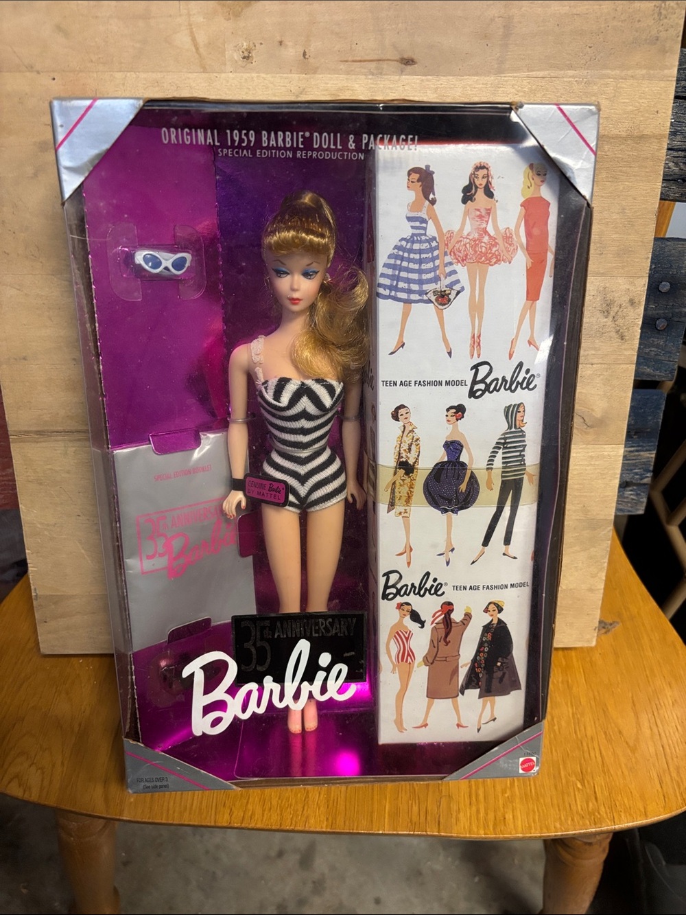 Original 1959 Blonde Barbie Doll 35th Anniversary Special Edition